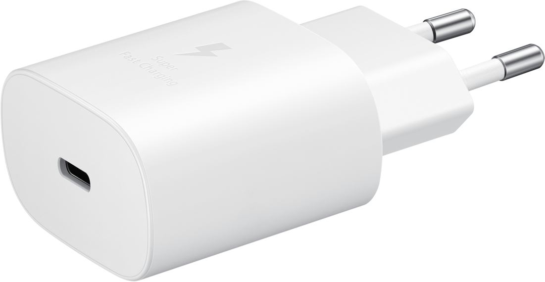 Network Charger with USB-C Cable Samsung, 25W, 3A, 1 x USB-C, White EP-TA800XWEGWW