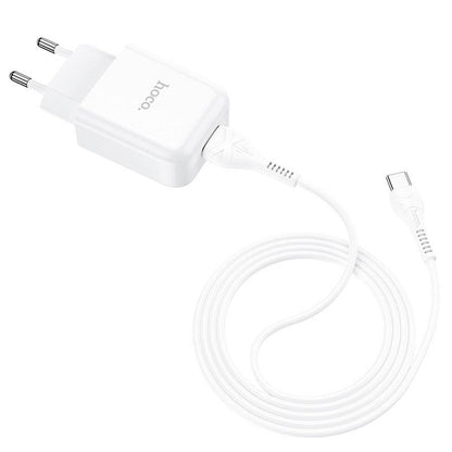 HOCO N2 USB-C Cable Charger, 10W, 2.1A, 1 x USB-A, White