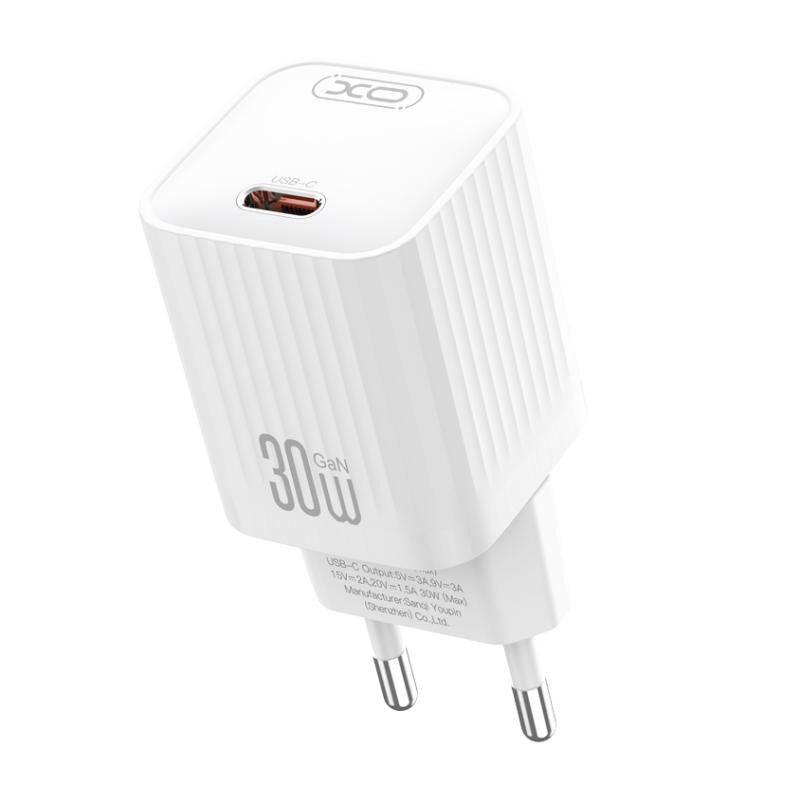 Network Charger with USB-C Cable XO Design L148, 30W, 3A, 1 x USB-C, White