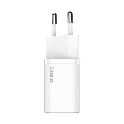 Network Charger with Lightning Cable Baseus Super Si, 20W, 3A, 1 x USB-C, White TZCCSUP-B02