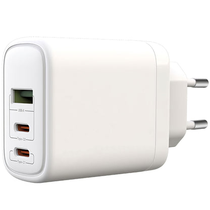 Network Charger with USB-C Cable BLUE Power BPCE04, 65W, 3.25A, 1 x USB-A - 2 x USB-C, White