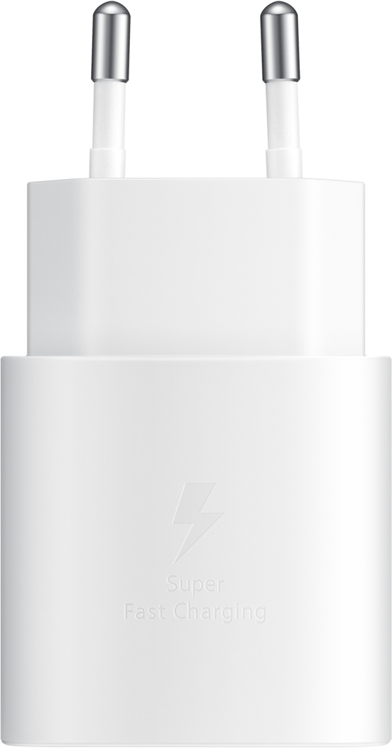 Network Charger with USB-C Cable Samsung, 25W, 3A, 1 x USB-C, White EP-TA800XWEGWW