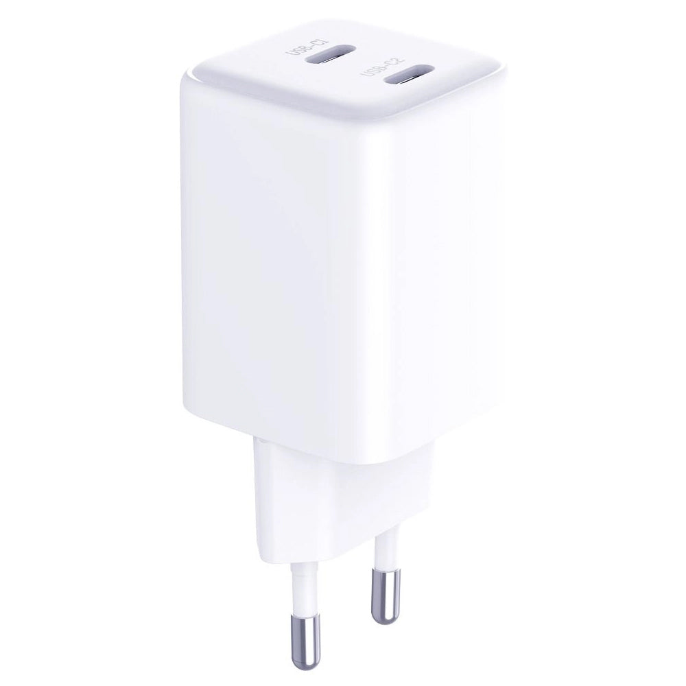 3MK HyperCharger USB-C Cable Charger, 45W, 3A, 2 x USB-C, White