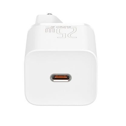 Network Charger With USB-C Cable Baseus Super Si, 25W, 3A, 1 x USB-C, White TZCCSUP-L02