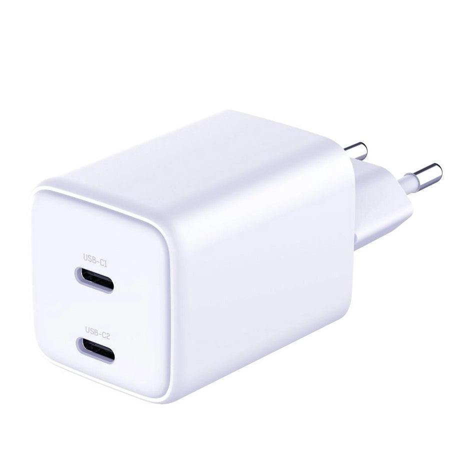 3MK HyperCharger USB-C Cable Charger, 45W, 3A, 2 x USB-C, White