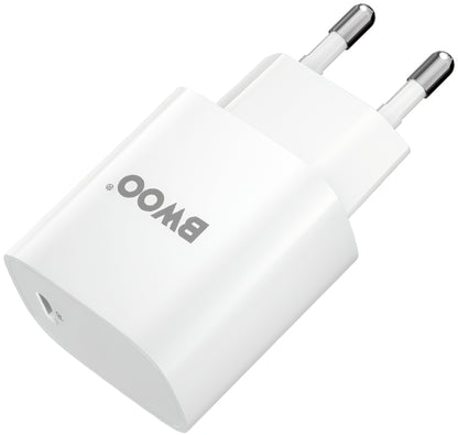 Network Charger with USB-C Cable BWOO CDA159, 20W, 3A, 1 x USB-C, White