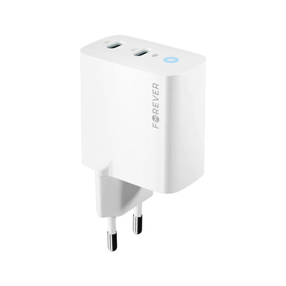 Forever Network Charger TC-06-40CC, 40W, 3A, 2 x USB-C, White