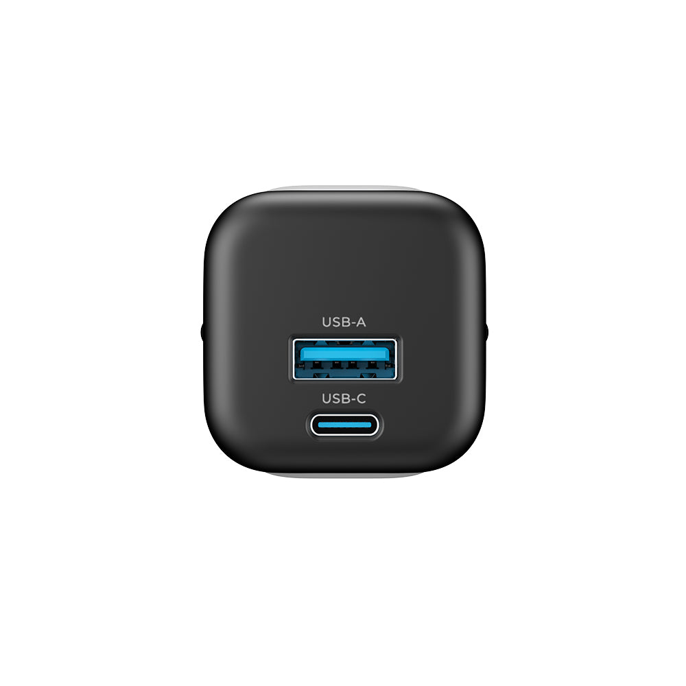 HAVIT UC230 Network Charger, 33W, 3A, 1 x USB-A - 1 x USB-C, Black Grey