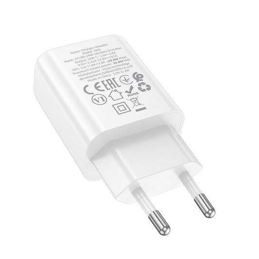 HOCO N60 Network Charger, 20W, 3A, 1 x USB-C, White