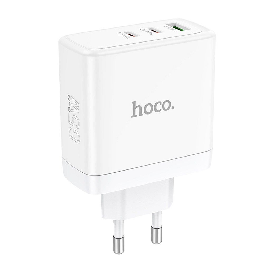 HOCO N30 Network Charger, 65W, 3.25A, 1 x USB-A - 2 x USB-C, White