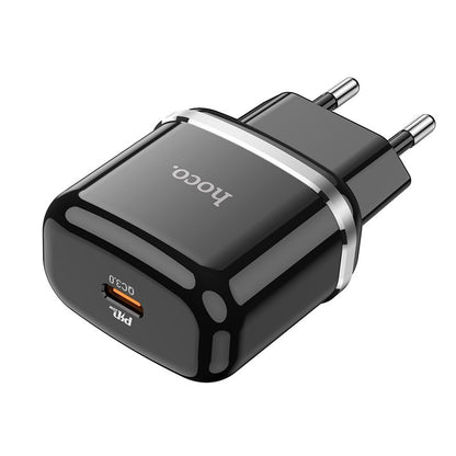 HOCO Victorious N24 Power Adapter, 20W, 3A, 1 x USB-C, Black