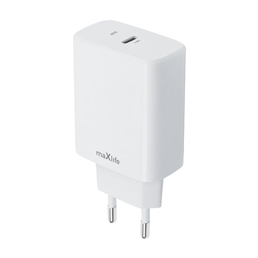 MaXlife MXTC-10-30C Wall Charger, 30W, 3A, 1 x USB-C, White