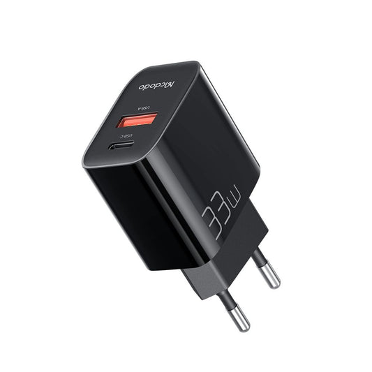 McDodo CH-0921 Network Charger, 33W, 3A, 1 x USB-A - 1 x USB-C, Black