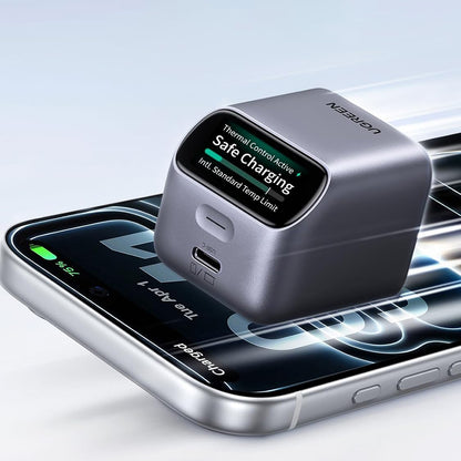 UGREEN Nexode Pro X740 (25419B) Mains Charger with Display, 45W, 3A, 1 x USB-C, Gray