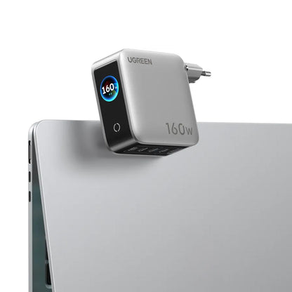 UGREEN Nexode Pro X774 (65637B) Display Wall Charger, 160W, 5A, 1 x USB-A - 4 x USB-C, Gray