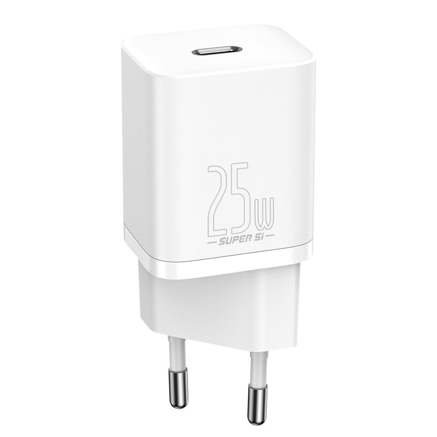 Baseus Super Si Network Charger, 25W, 3A, 1 x USB-C, White CCSP020102