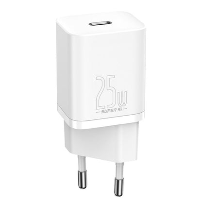 Baseus Super Si Network Charger, 25W, 3A, 1 x USB-C, White CCSP020102