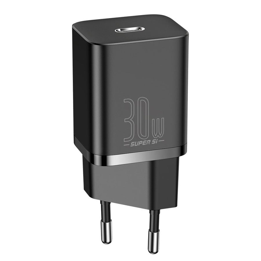 Baseus Super Si Network Charger, 30W, 3A, 1 x USB-C, Black CCSUP-J01