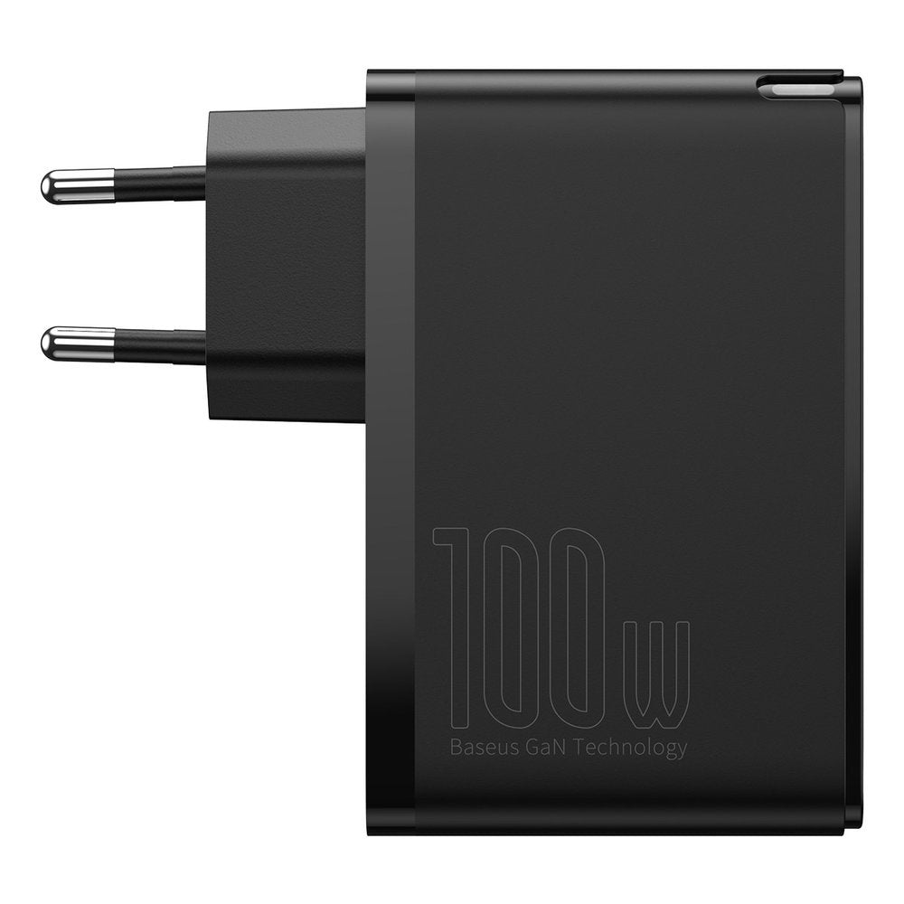 Baseus GaN2 Pro Power Adapter, 100W, 5A, 2 x USB-A - 2 x USB-C, Black CCGAN2P-L01