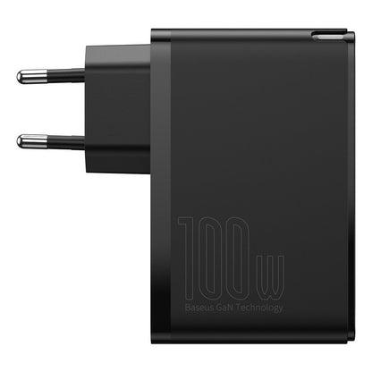 Baseus GaN2 Pro Power Adapter, 100W, 5A, 2 x USB-A - 2 x USB-C, Black CCGAN2P-L01