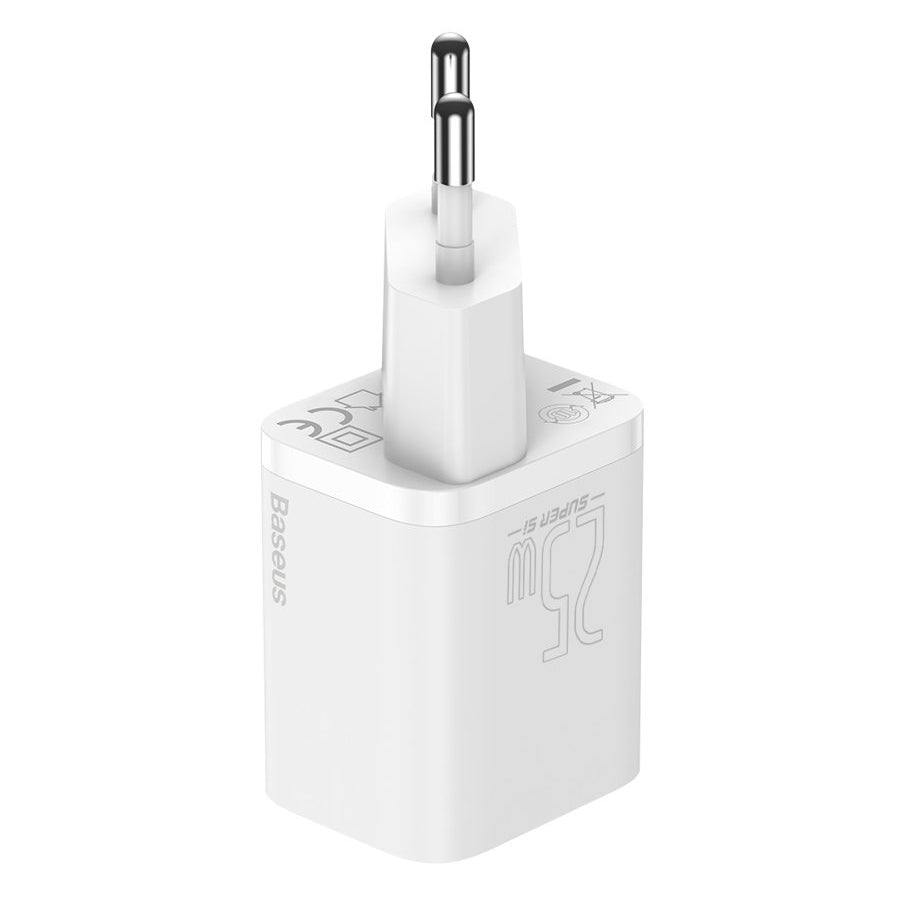 Baseus Super Si Network Charger, 25W, 3A, 1 x USB-C, White CCSP020102