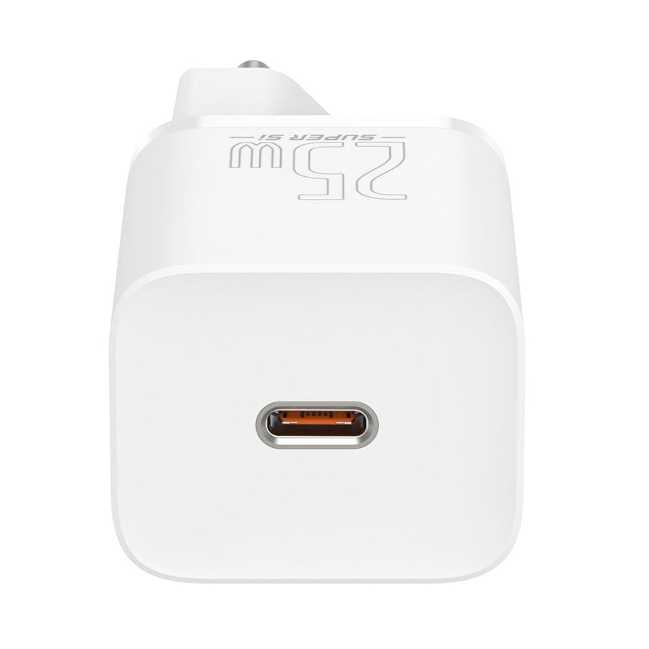 Baseus Super Si Network Charger, 25W, 3A, 1 x USB-C, White CCSP020102