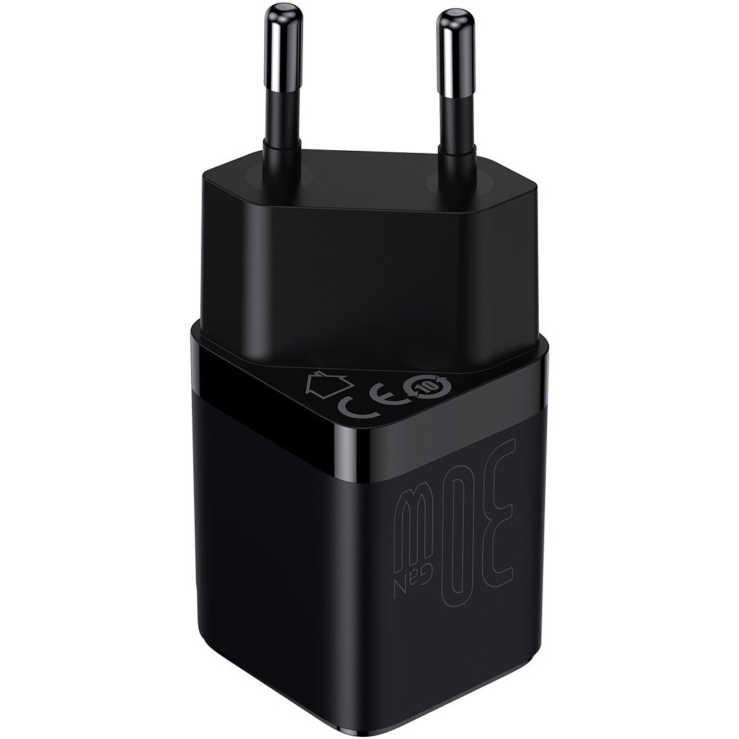 Baseus GaN3 Network Charger, 30W, 3A, 1 x USB-C, Black CCGN010101