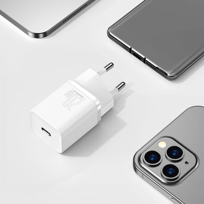 Baseus Super Si Network Charger, 20W, 3A, 1 x USB-C, White CCSUP-B02