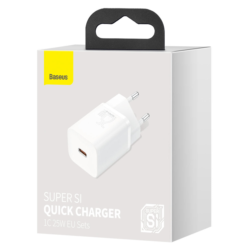 Baseus Super Si Network Charger, 25W, 3A, 1 x USB-C, White CCSP020102