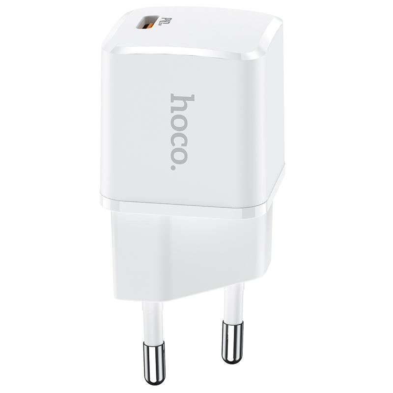 HOCO N10 Wall Charger, 20W, 3A, 1 x USB-C, White 