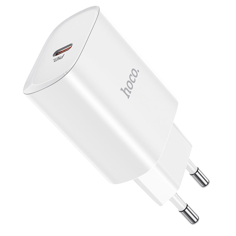 HOCO N14 Wall Charger, 20W, 3A, 1 x USB-C, White