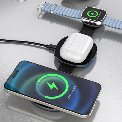 Dudao A11S 3in1 Wireless Network Charger, 15W, Black