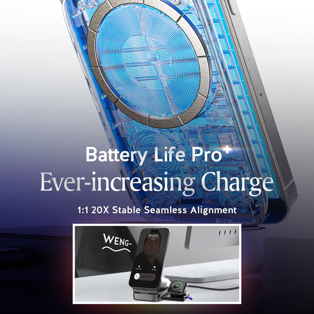 Lisen W106 3in1 Wireless Network Charger, 15W, 1.67A, Gray YL0424120009