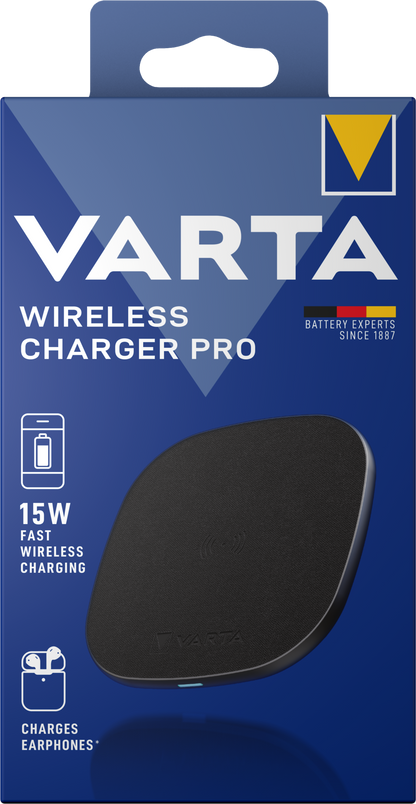 Varta Pro Wireless Network Charger, 15W, 1.67A, Black