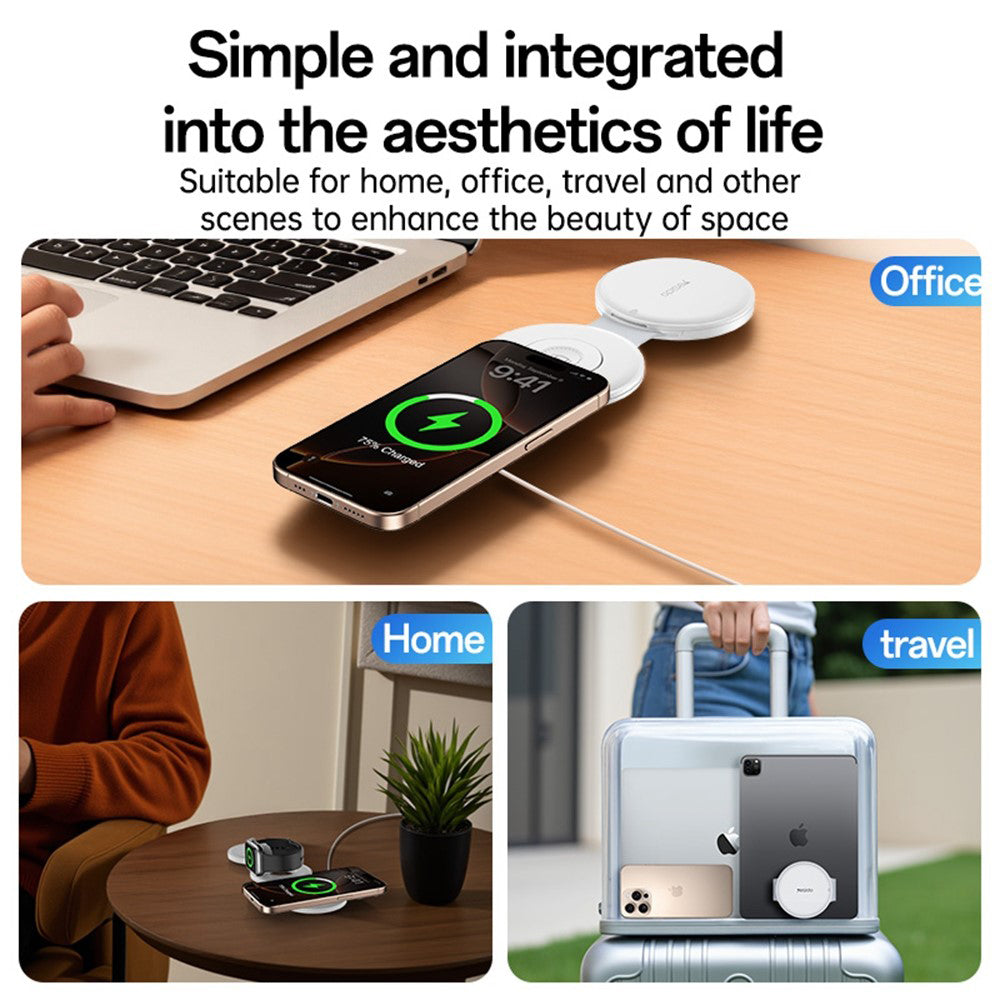 Yesido DS29 5in1 Wireless Network Charger, 15W, 1.67A, White