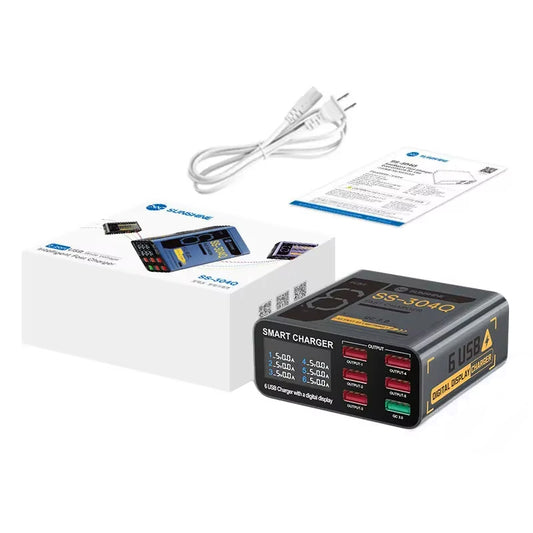 Sunshine SS-304Q Charging Station, 30W, 3.5A, 6 x USB-A, Gray