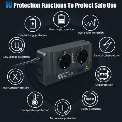 Auto Electric Inverter Techsuit PowerDriveX, 200W