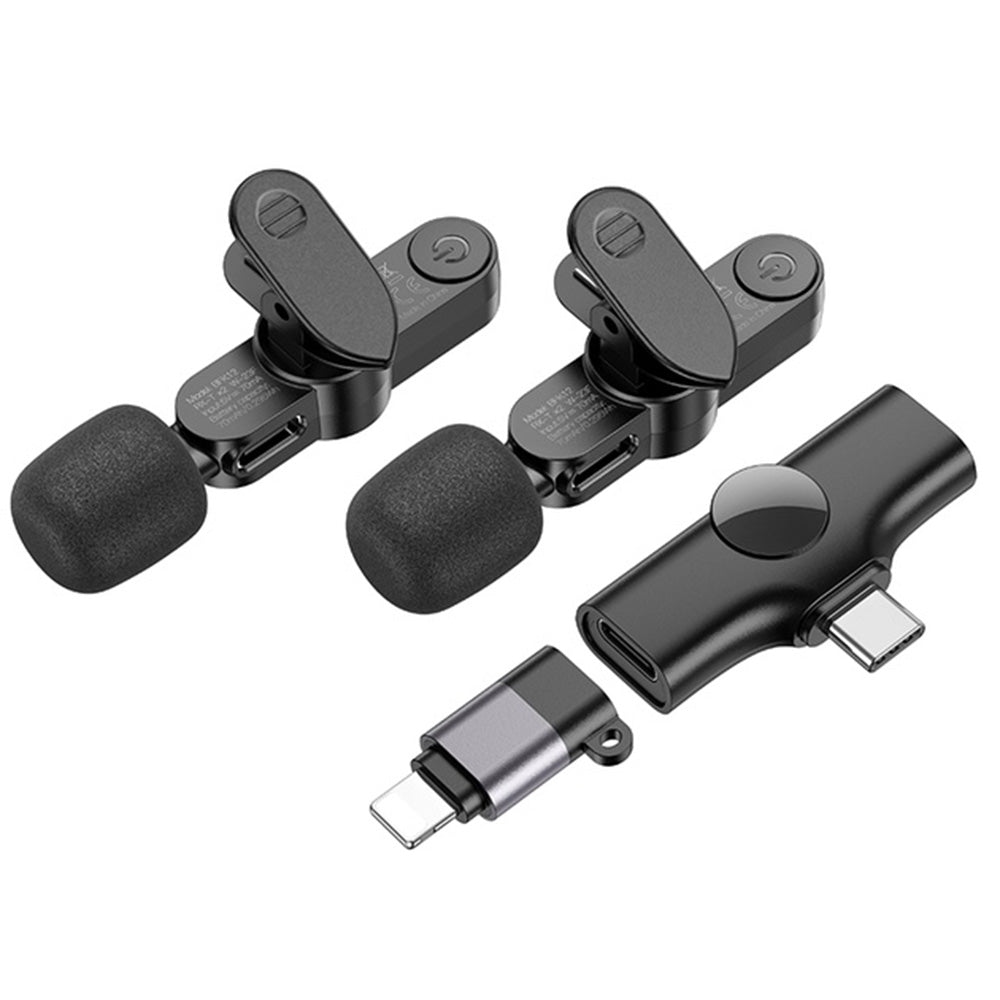 Borofone BFK12 Trophy Lavalier, USB-C / Lightning, Set of 2 pieces, Black