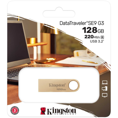 External Memory USB-A 3.2 Kingston DT SE9 G3, 128Gb DTSE9G3/128GB