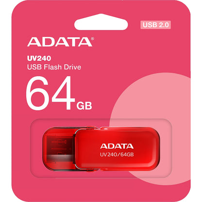 External memory USB-A Adata UV240, 64Gb AUV240-64G-RRD