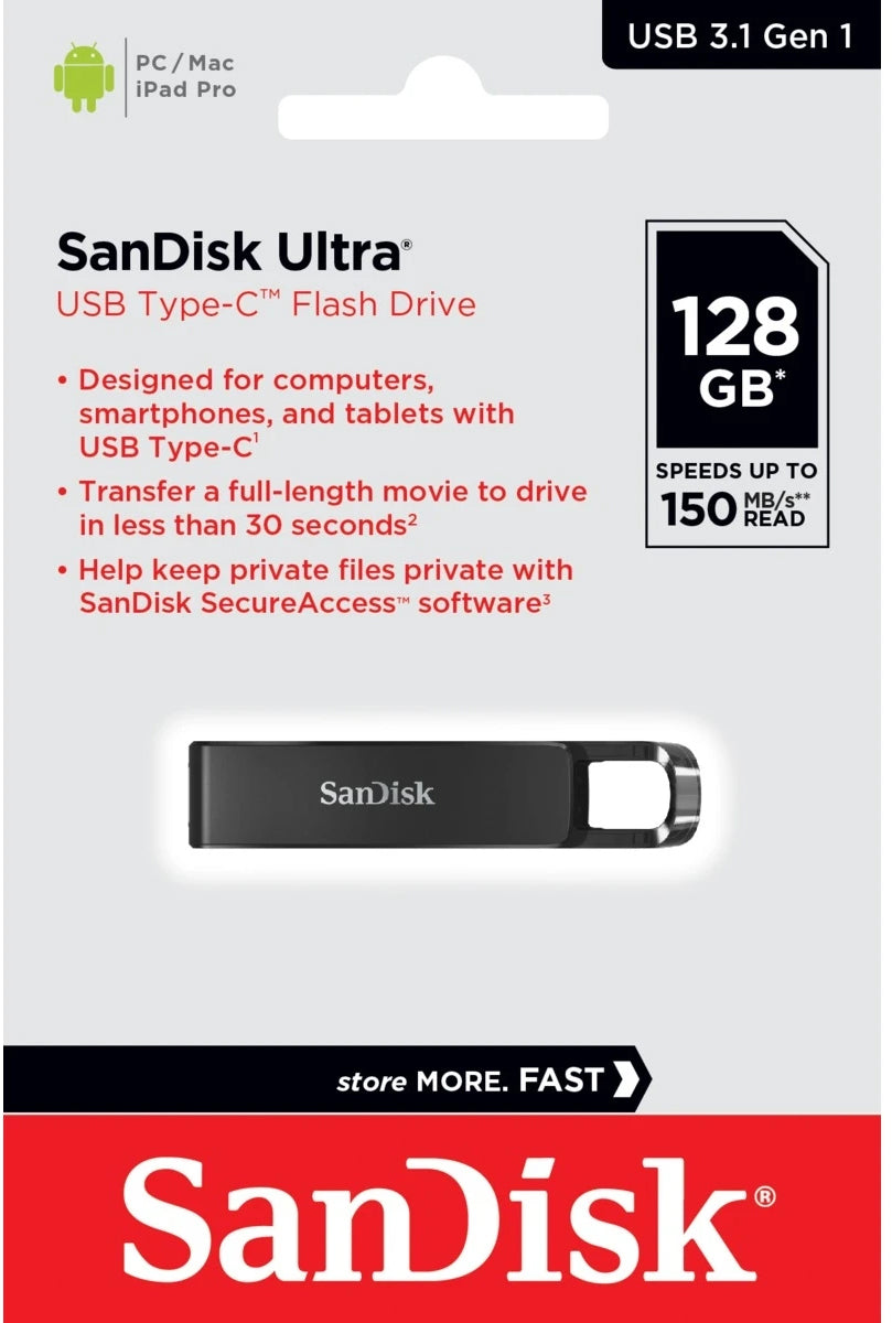 External USB-C Memory SanDisk Ultra, 128Gb SDCZ460-128G-G46