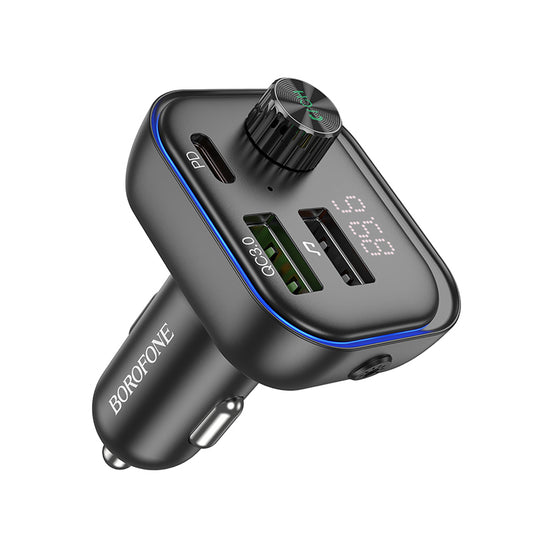 Borofone BC54 Bluetooth FM modulator, 2 x USB-A - 1 x USB-C