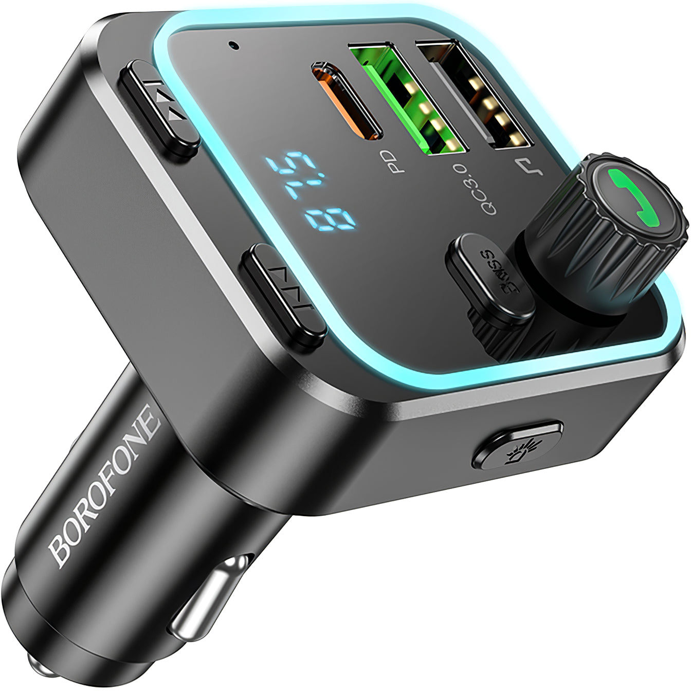 FM Modulator Bluetooth Borofone BC53 Highway, 2 x USB-A - 1 x USB-C