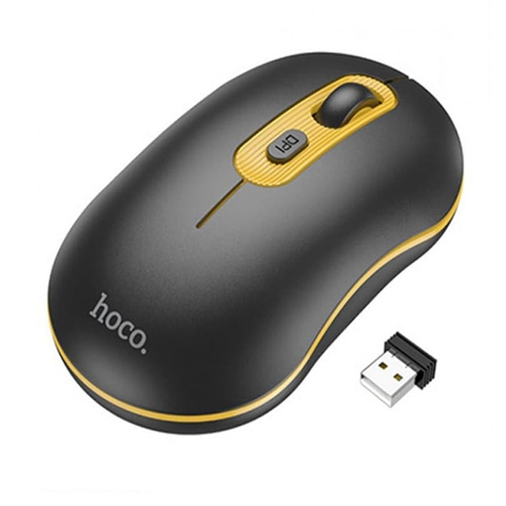 HOCO GM21 Wireless Mouse, 1600DPI, Yellow
