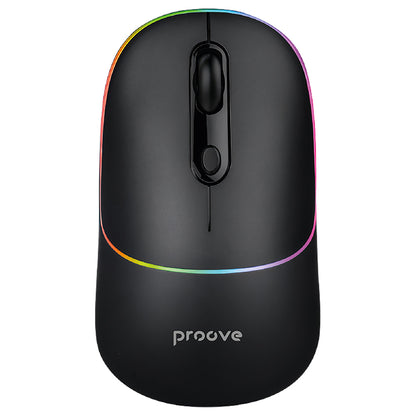 Proove Blink Wireless Mouse, RGB, 800DPI - 1600DPI, BT / Wi-Fi, Black WMBL00002001