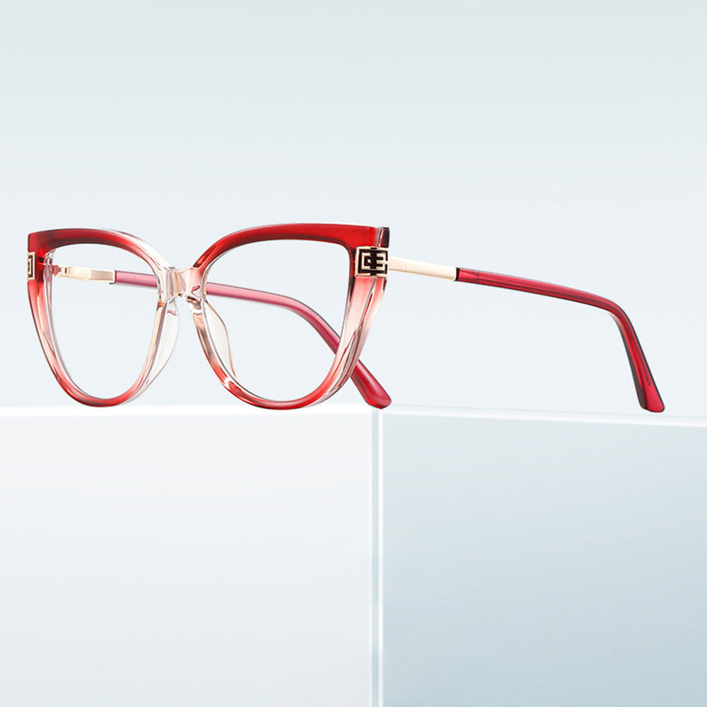 Techsuit 2259 Women's Computer Glasses, Anti-Blue Light, Brown