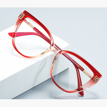 Techsuit 2259 Women's Computer Glasses, Anti-Blue Light, Red