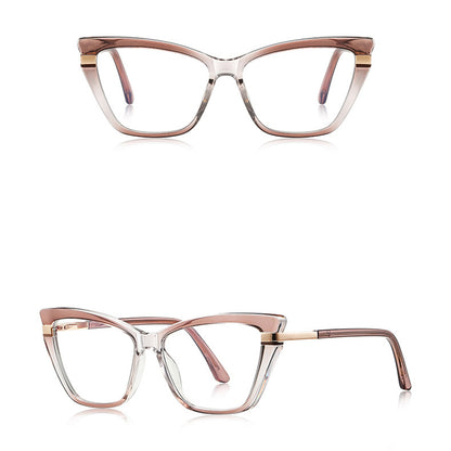 Techsuit 2271 Women's Computer Glasses, Anti-Blue Light, Light Brown