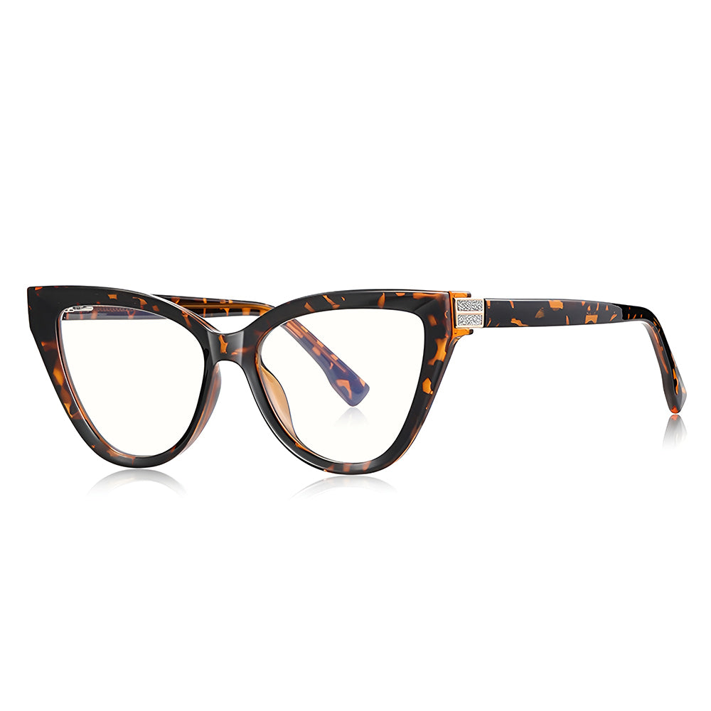Techsuit 2279 Women's Computer Glasses, Anti-Blue Light, Brown