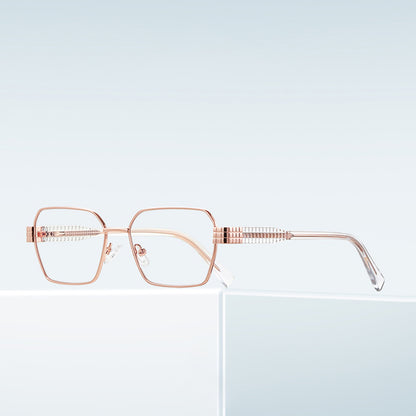 Techsuit 3161 Women's Computer Glasses, Anti-Blue Light, Black Gold
